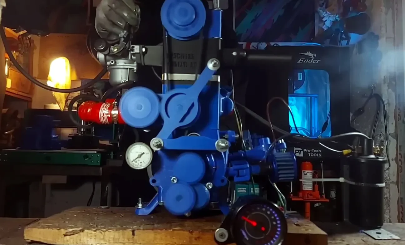 A Surprisingly Running 3D-Printed Internal Combustion Engine