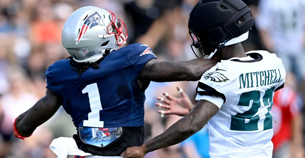 Patriots edge Eagles in Day 1 joint practice as Hurts throws three picks