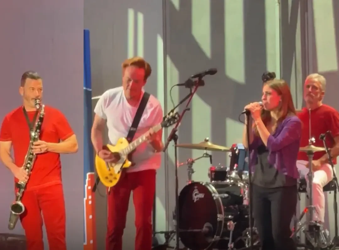 Abbey Romeo Fronts White Stripes Tribute with Kimmel, Stewart & O’Brien at Hollywood Bowl