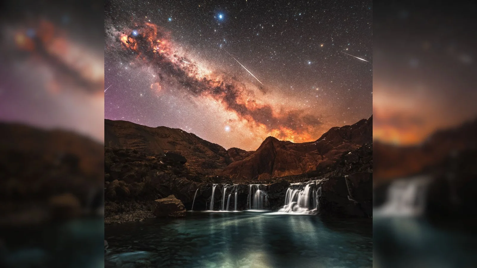 Milky Way Meets Lyrids: Breathtaking Skye Meteor Shower Photo