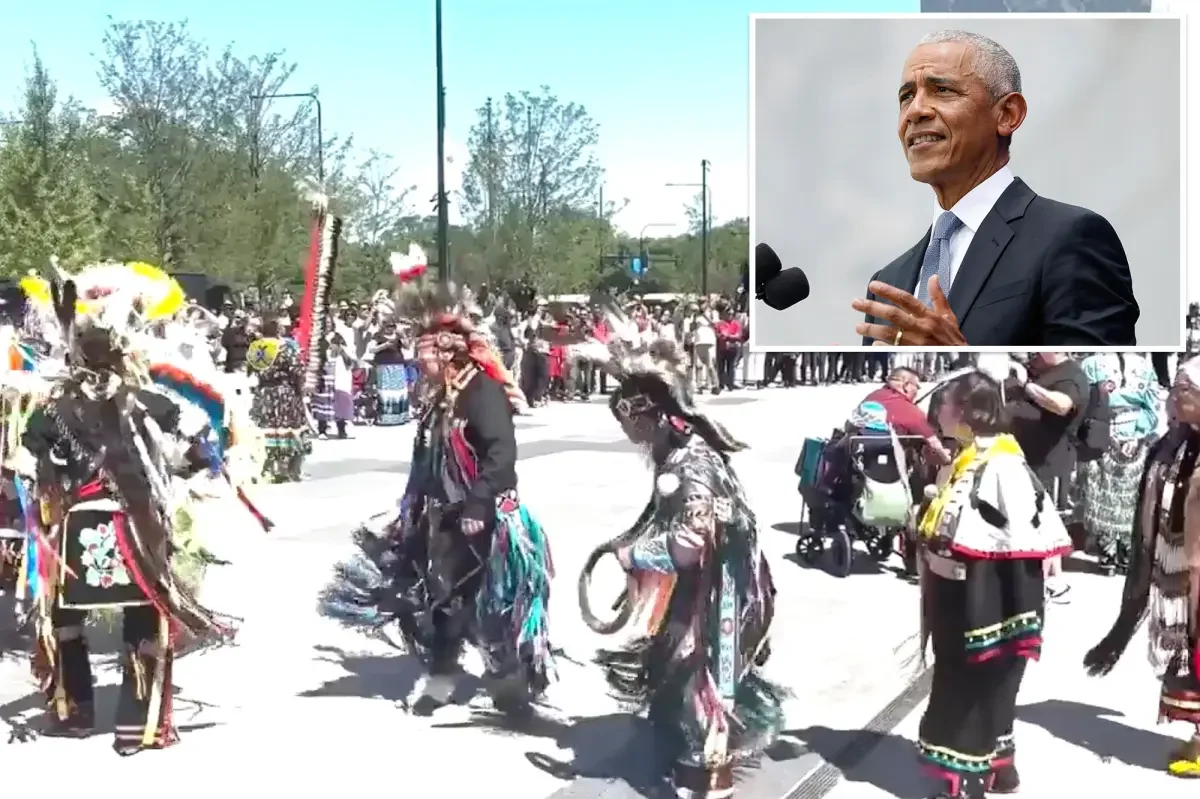 Obama Center opens with land acknowledgment, then Native American dance show