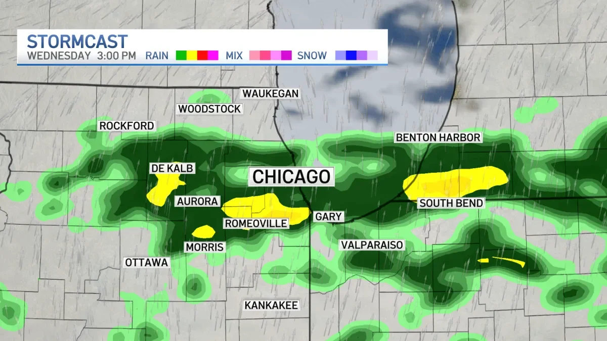 Severe thunderstorms and hail threaten Chicago, Central Illinois, and Texas Hill Country.