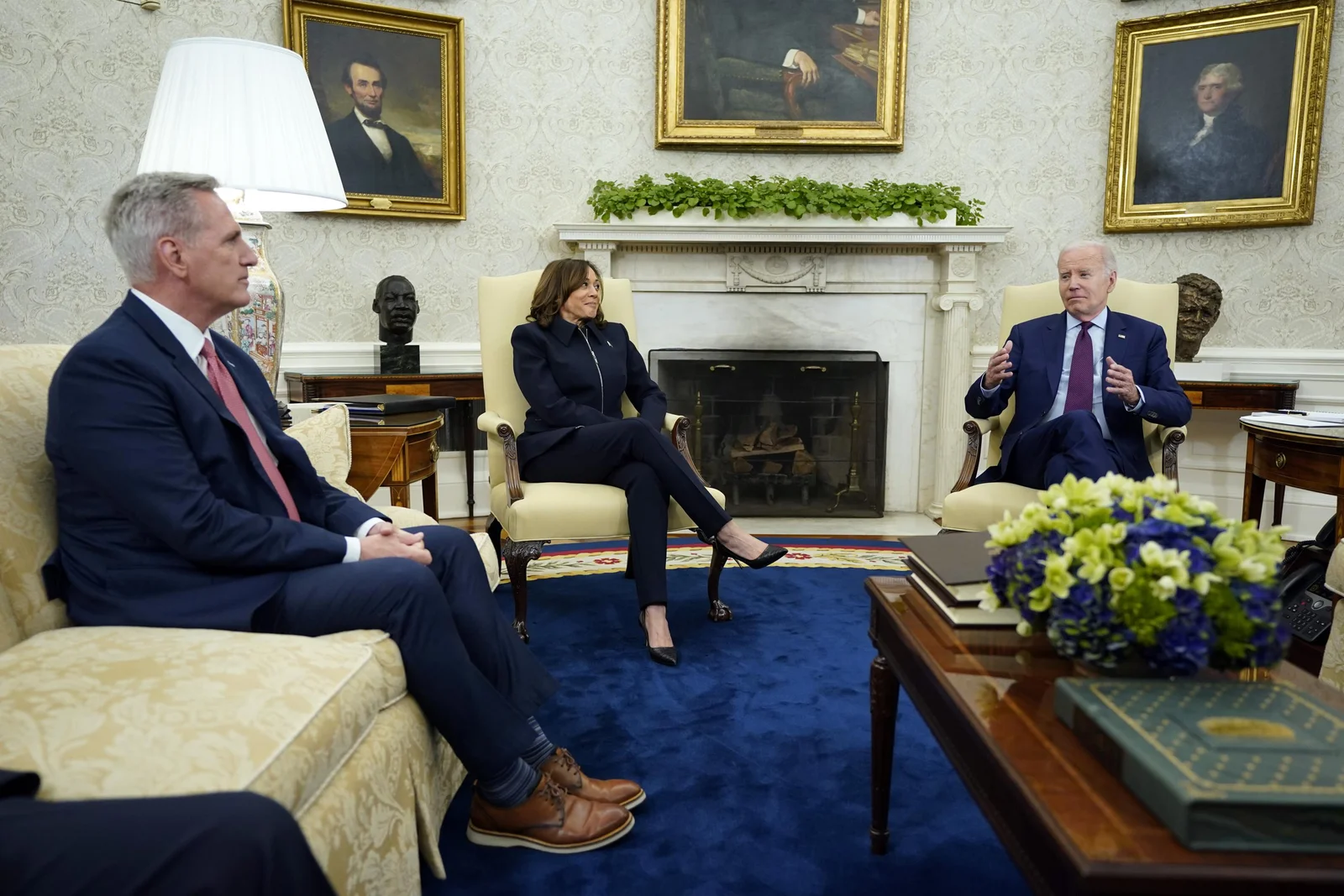 Biden and McCarthy name negotiators to avoid national default.