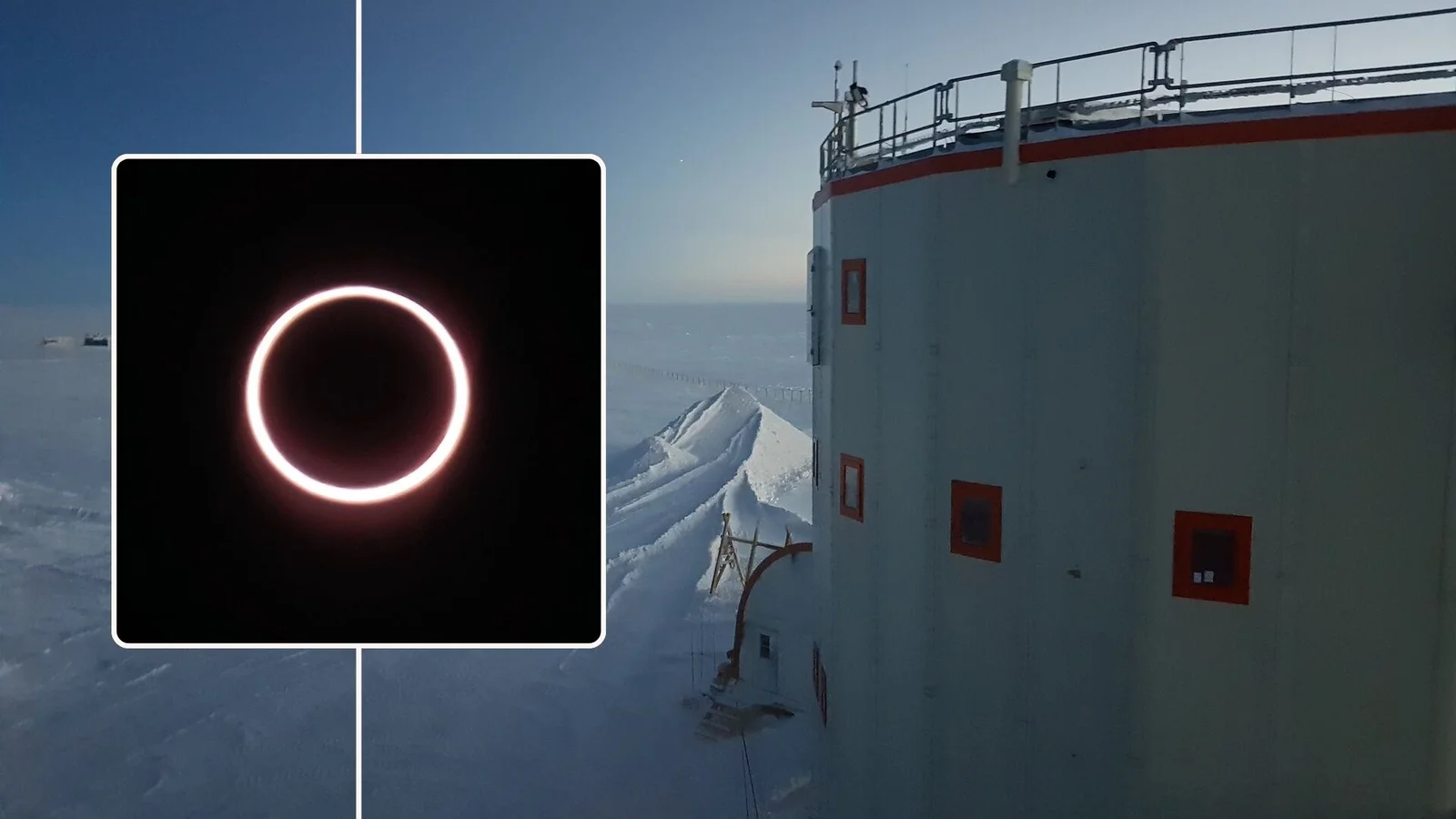 Antarctica’s lone eclipse photo: improvised filter captures ring-of-fire over Concordia