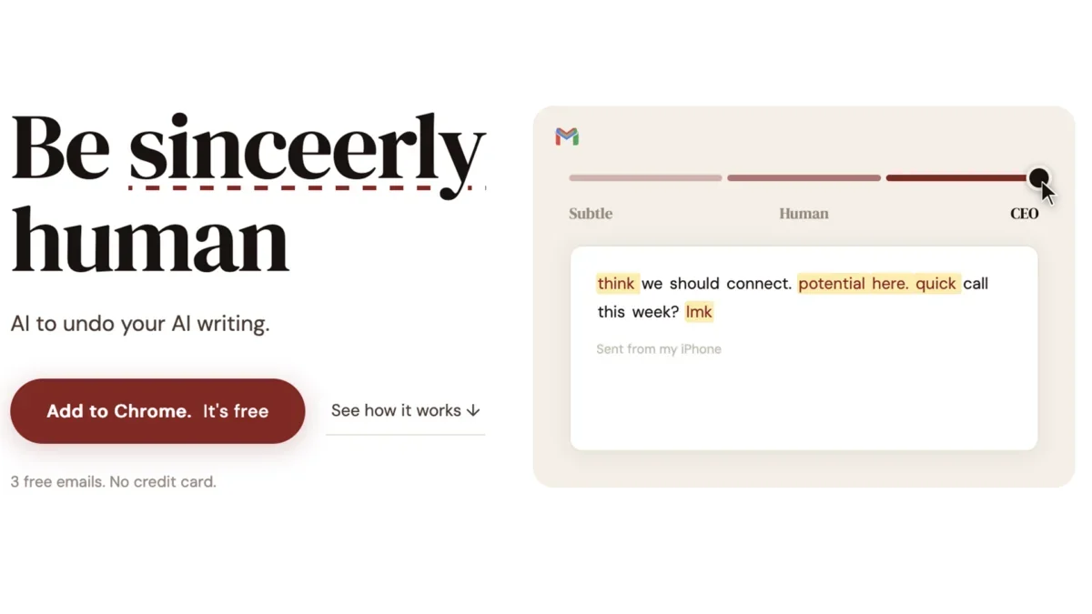 Satirical App 'Sinceerly' Promises to Hide AI-Written Emails by Adding Human Flaws