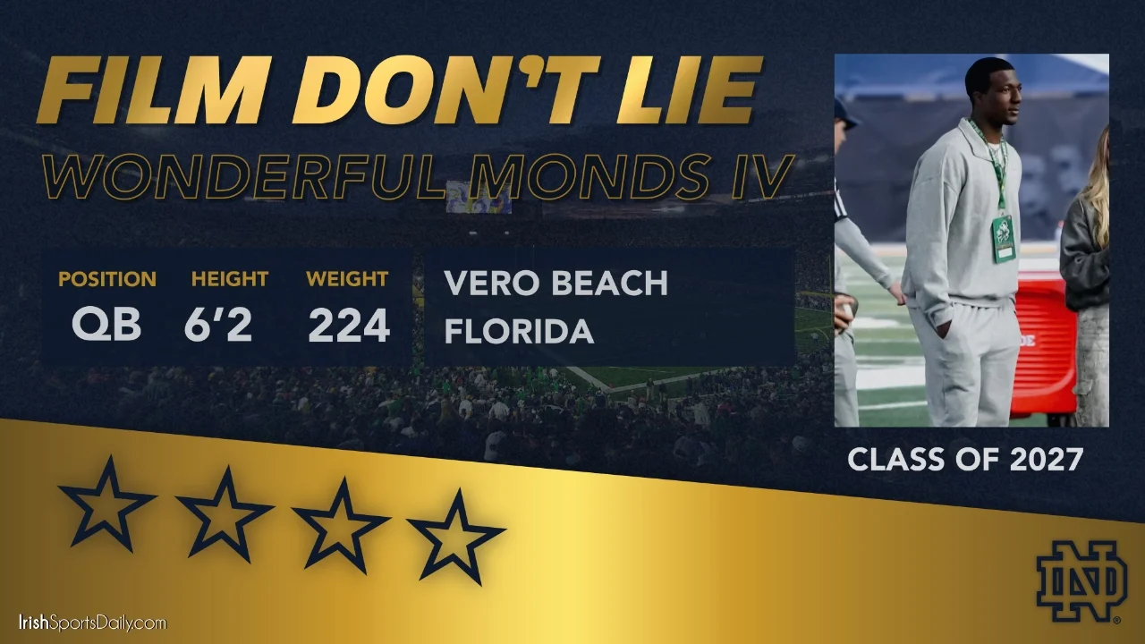 Notre Dame lands dynamic QB Wonderful Monds IV for 2027