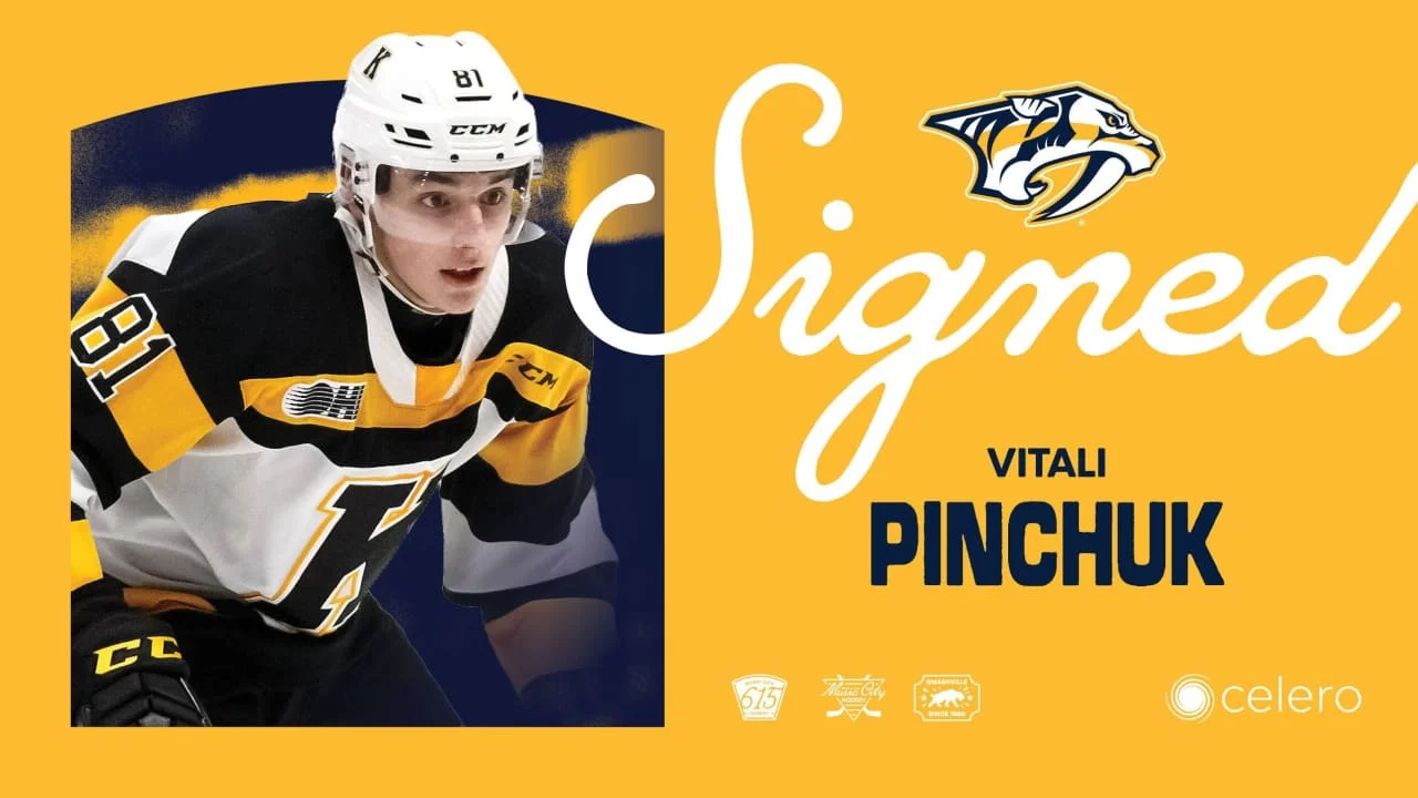 Predators Add Vitali Pinchuk on One-Year Entry-Level Contract