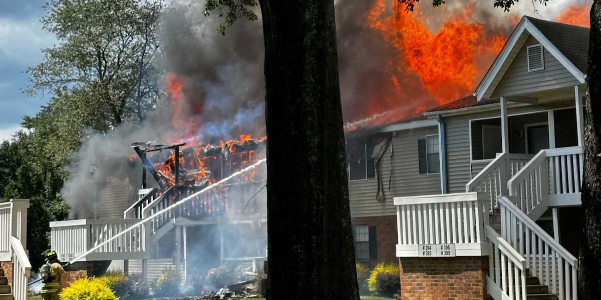 "Firefighter injured and building destroyed in Greenville Co. apartment complex fire"