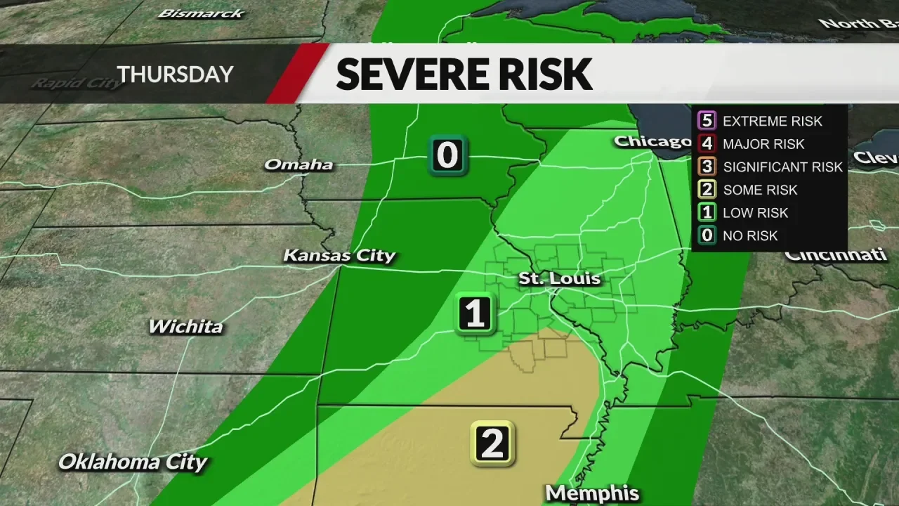 Severe storms expected in Midwest region.