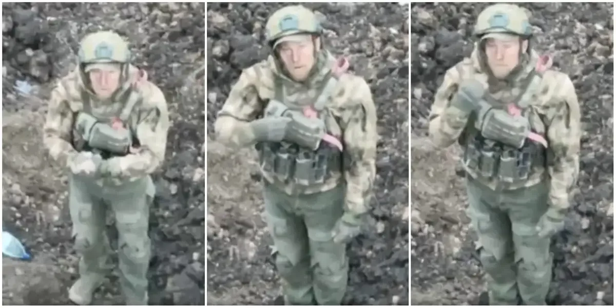 Friendly Fire: Russian Soldier Shot by Own Troops During Surrender to Drone