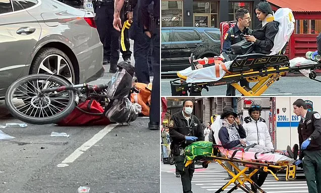 Fatal car crash in Manhattan injures multiple pedestrians.