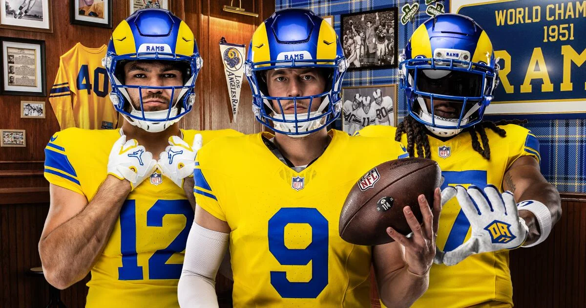 Rams unveil throwback uniforms Classic Sol and Fearsome White
