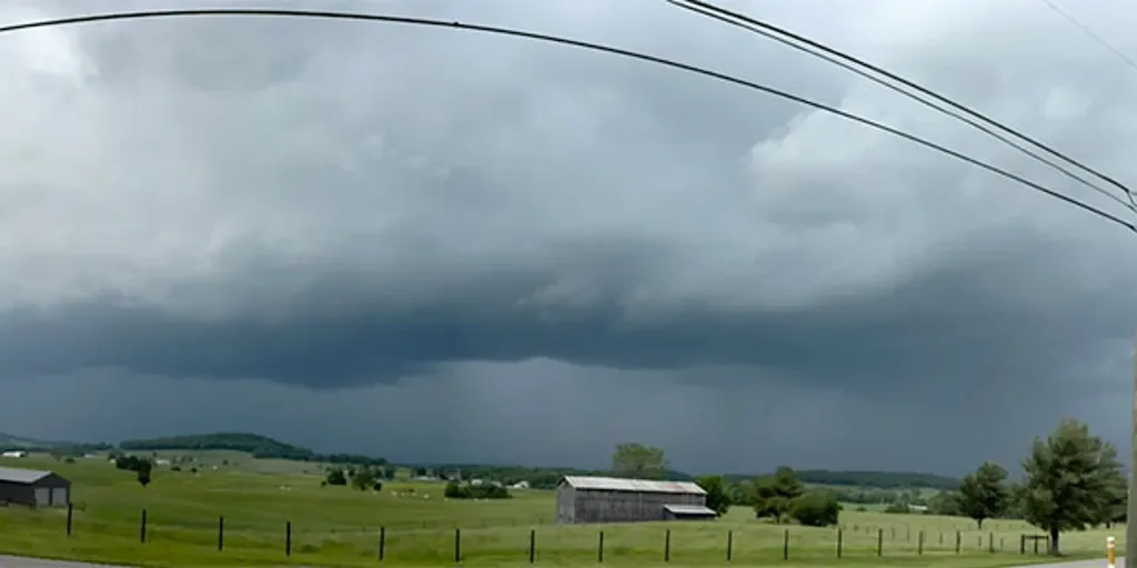 Severe storms sweep through Appalachians and mid-Atlantic, causing damage and power outages.