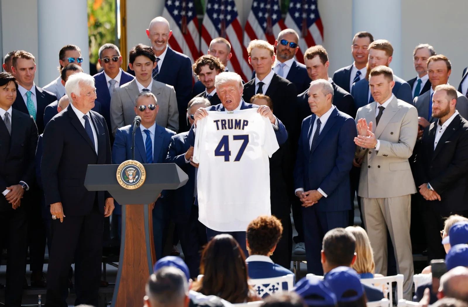 Trump Turns Dodgers Visit Into a White House Vanity Tour