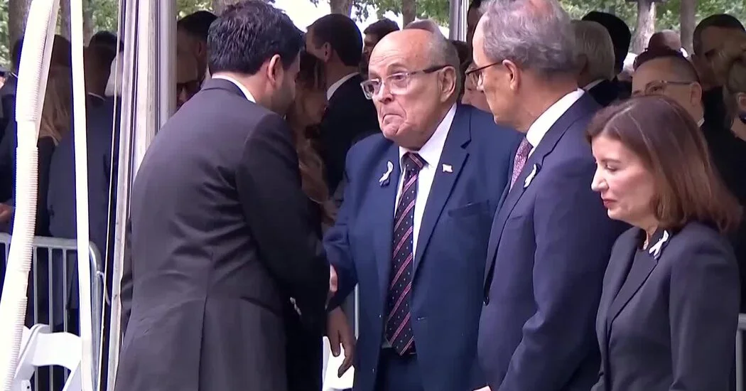 Handshake Across 9/11 Memory: Giuliani and Mamdani Exchange Words at Ground Zero