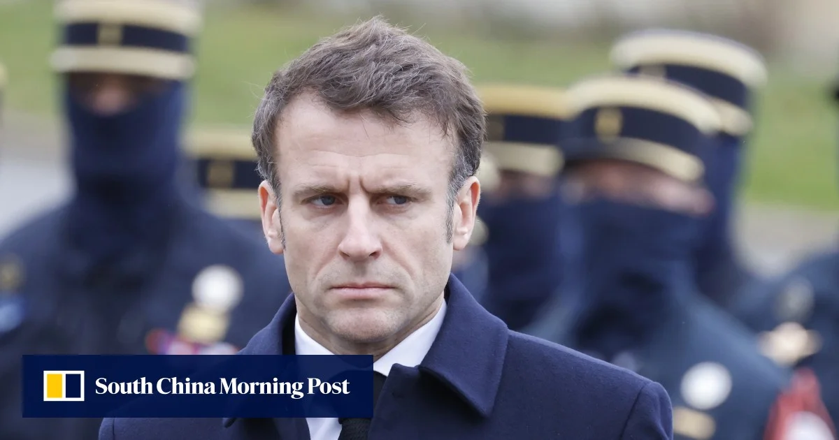 Macron leads French business delegation to China.