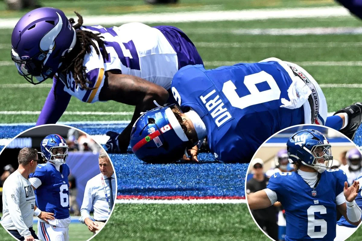 Dart’s Preseason Hurdle: Giants Confront Durability After a Brutal Hit