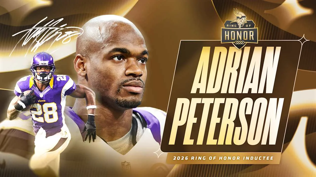 Adrian Peterson Earns Vikings Ring of Honor Induction for 2026