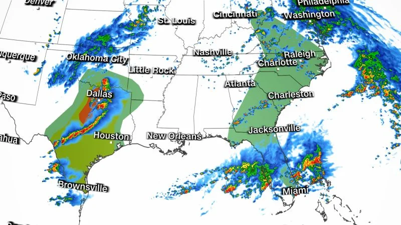Southern US Braces for Severe Storms and Hail Threats.