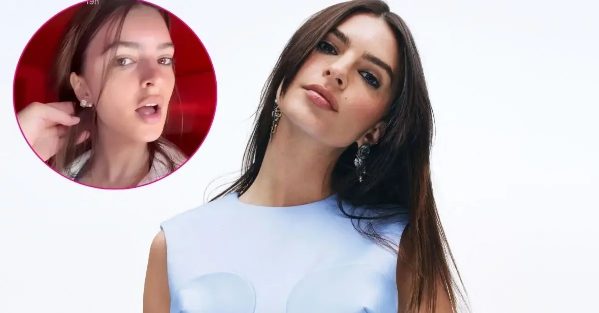 Emily Ratajkowski Goes Makeup-Free in Gray Sports Bra for 35th Birthday