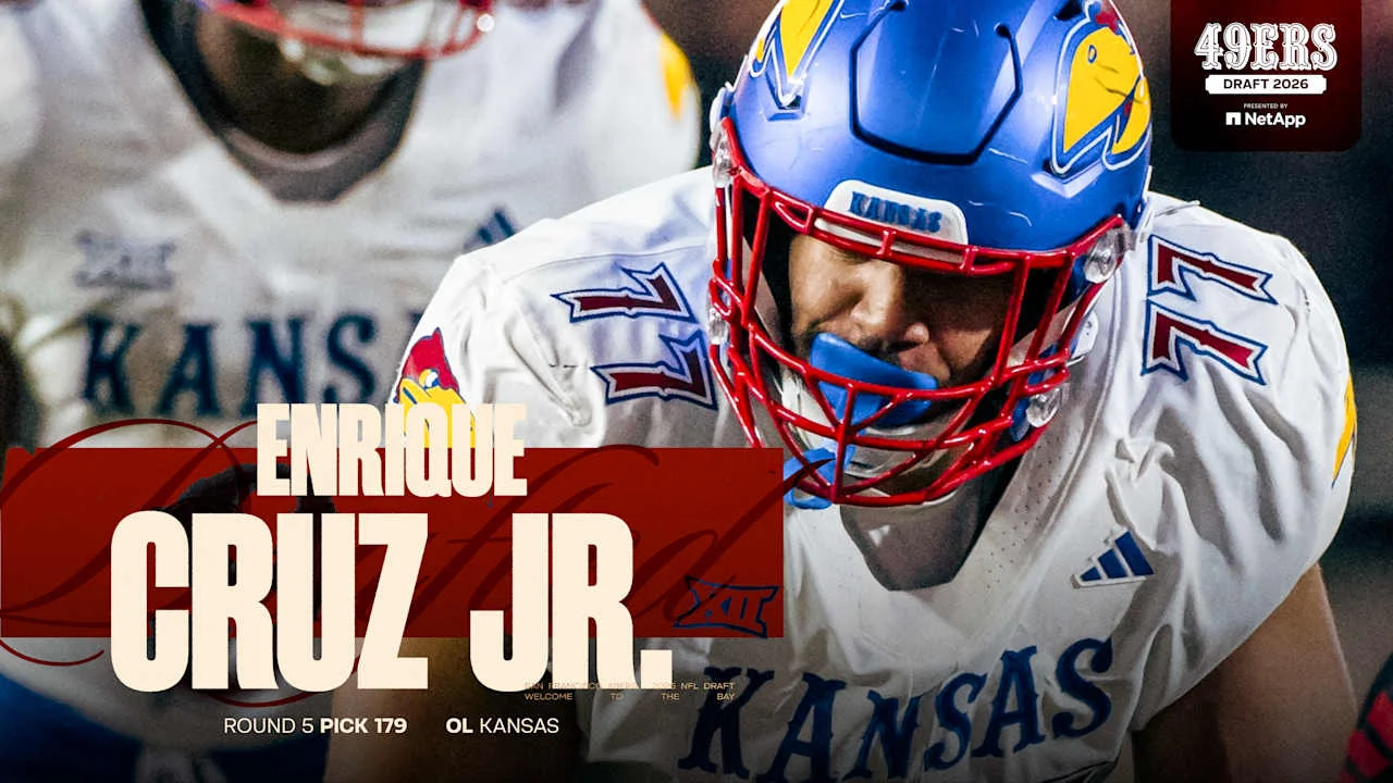 49ers add Kansas tackle Enrique Cruz Jr. at No. 179