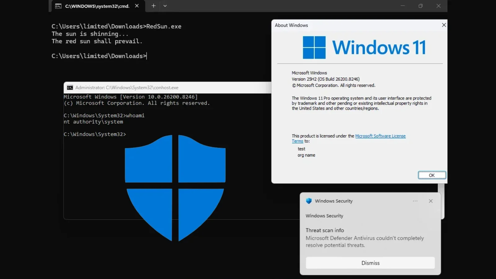 RedSun: Defender zero-day grants SYSTEM access on Windows