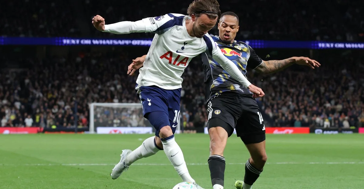 Maddison disputes late Leeds foul as Spurs settle for draw