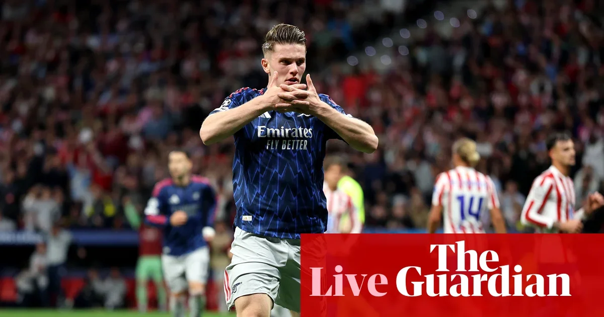 Arsenal lead at halftime as Atlético strike back to level in Madrid CL semi-final first leg