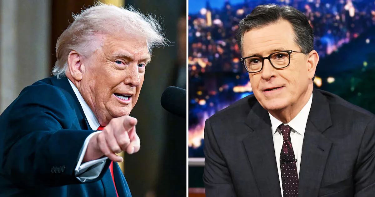 Trump Promises a Future Message to Colbert Ahead of Late Show Finale