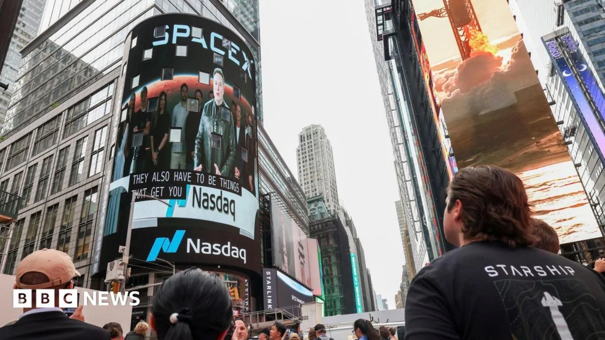 SpaceX IPO rockets toward trillionaire milestone as Nasdaq opens trading