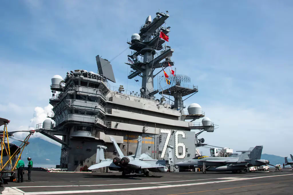 "USS Ronald Reagan's Historic Port Call in Vietnam Signals US Commitment to Peace in South China Sea"