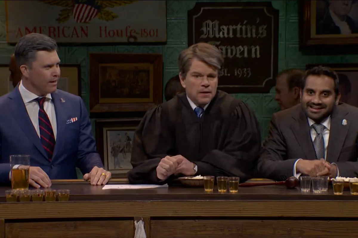 Damon’s Kavanaugh hints at a third-term Trump in booze-soaked SNL cold open
