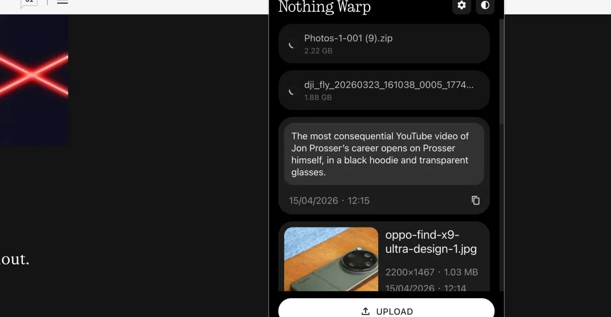 Warp links Android and Mac for cross-platform file sharing via the cloud