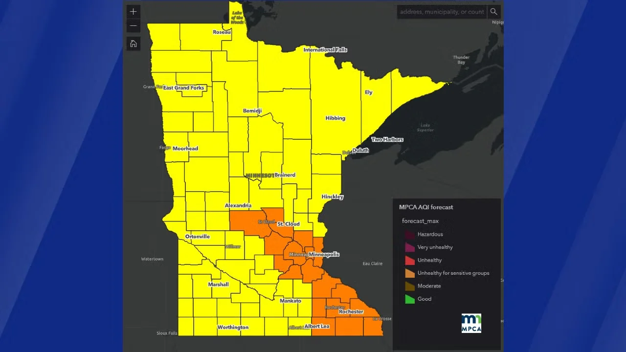 Air Quality Alerts Issued Across Minnesota and Wisconsin.