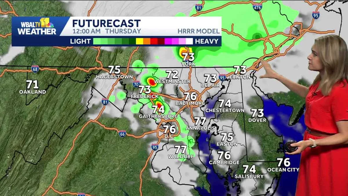 Baltimore: Storms Tonight, Heat Returns Thursday