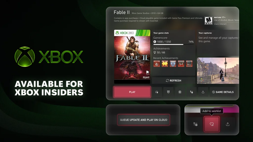 Xbox Insider Alpha Brings 15-Character Gamertags, 360 Achievements in Hubs, and Cloud Play
