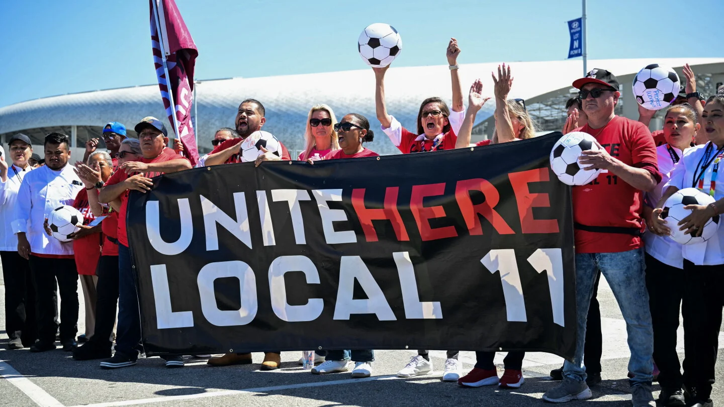 SoFi Stadium workers avert World Cup strike with wage gains and job protections