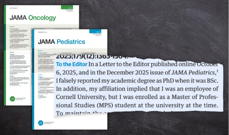 Student’s fake Ph.D. claims prompt JAMA retractions of medical letters