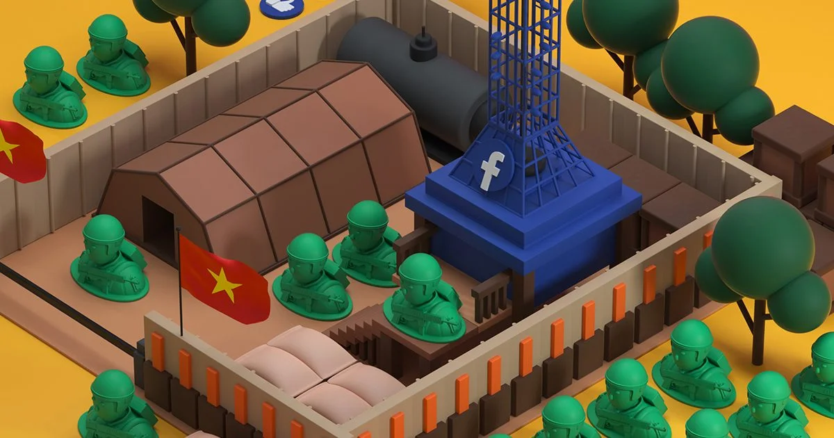 Vietnamese military trolls take over Facebook.