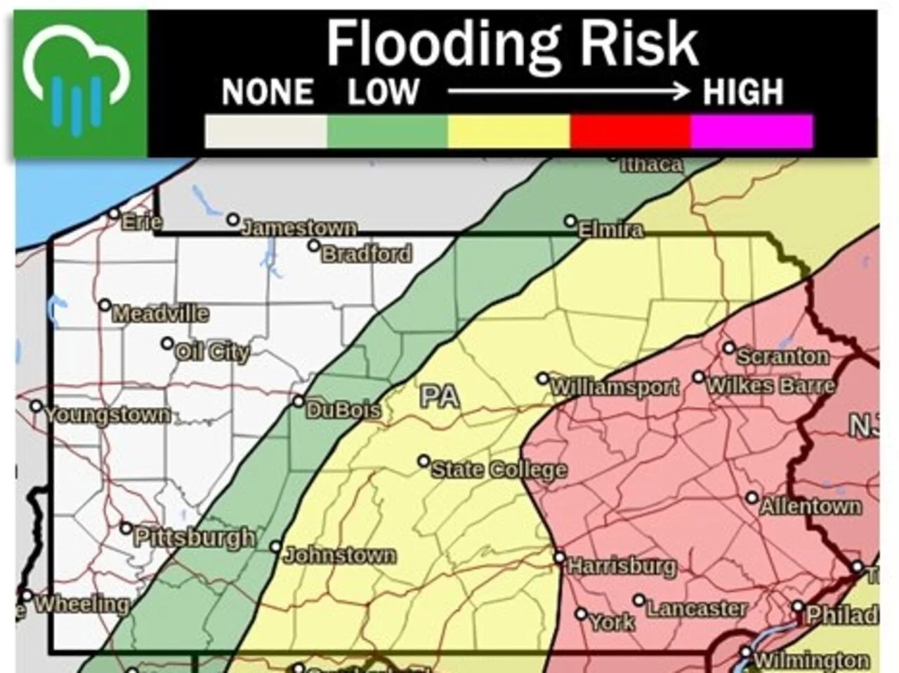 "Severe Storm Forecast: Snow, Rain, and Wind to Impact Pennsylvania and Surrounding Areas"