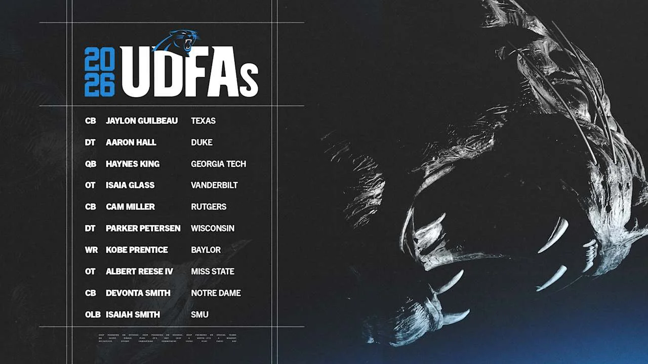 Panthers add 10 undrafted rookies ahead of rookie minicamp