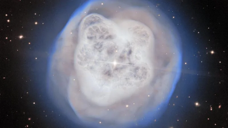 Two Stars, One Dazzling Death: New View of the Crystal Ball Nebula